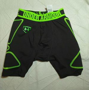 Under Armoumour performance apparel black and neon